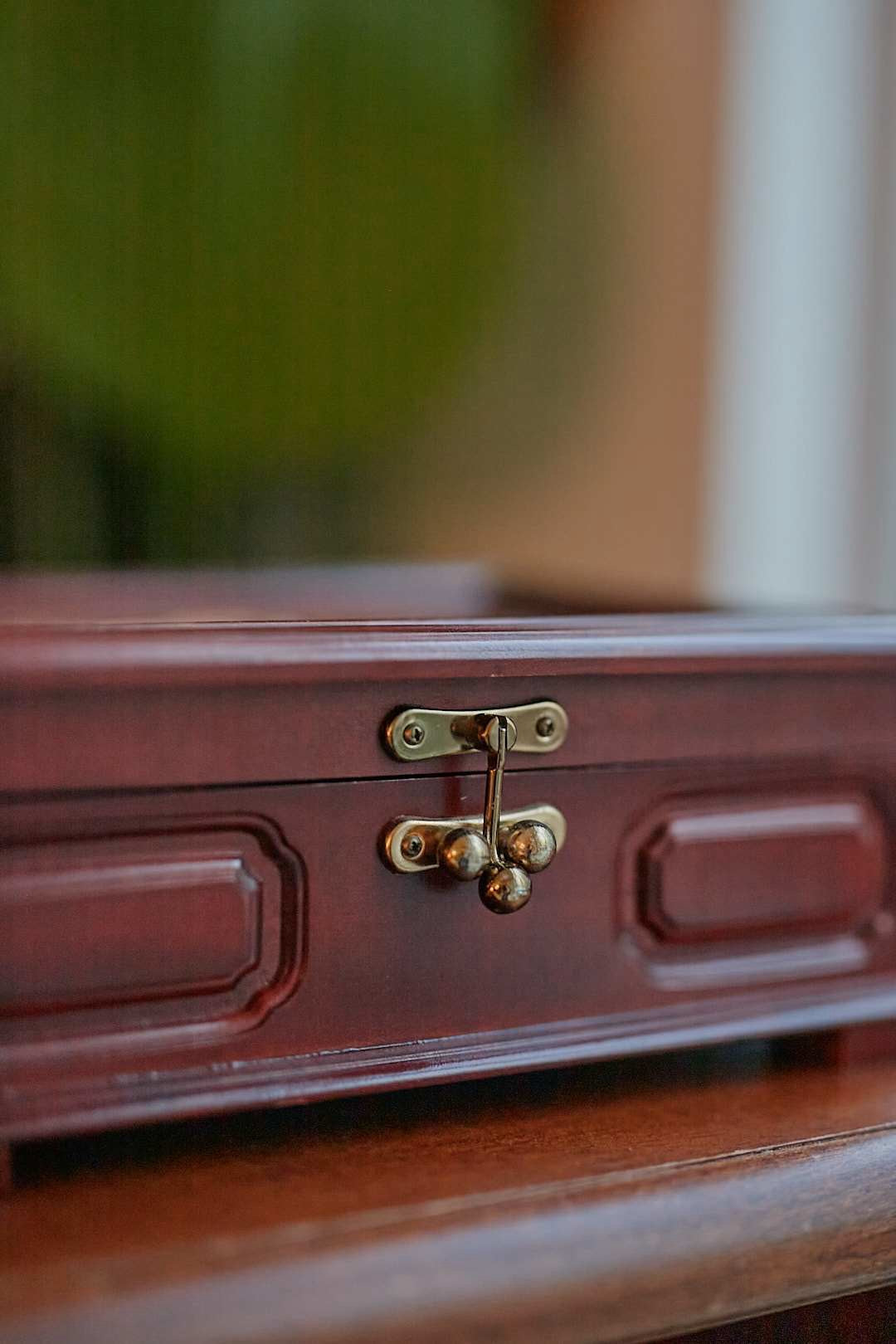 Wood Flower Jewelry Case