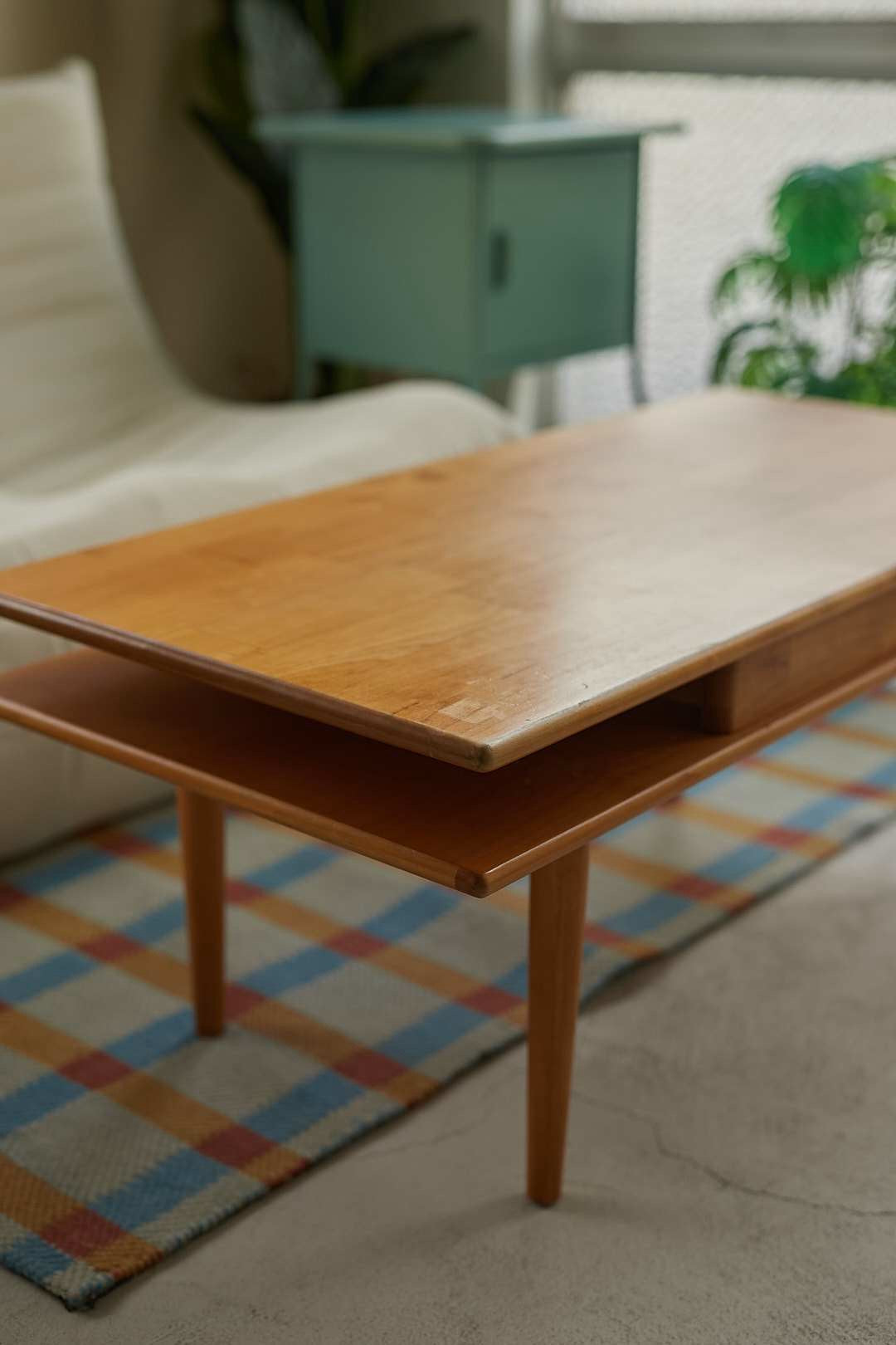 Natural Wood 2tiers Low Table