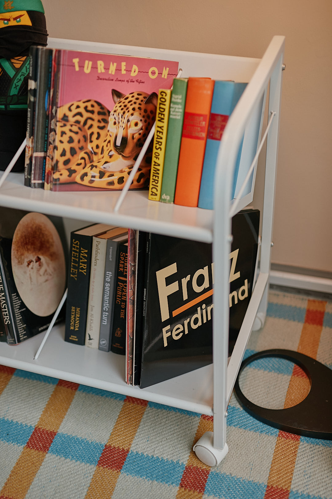 Steel Magazine Rack Cart