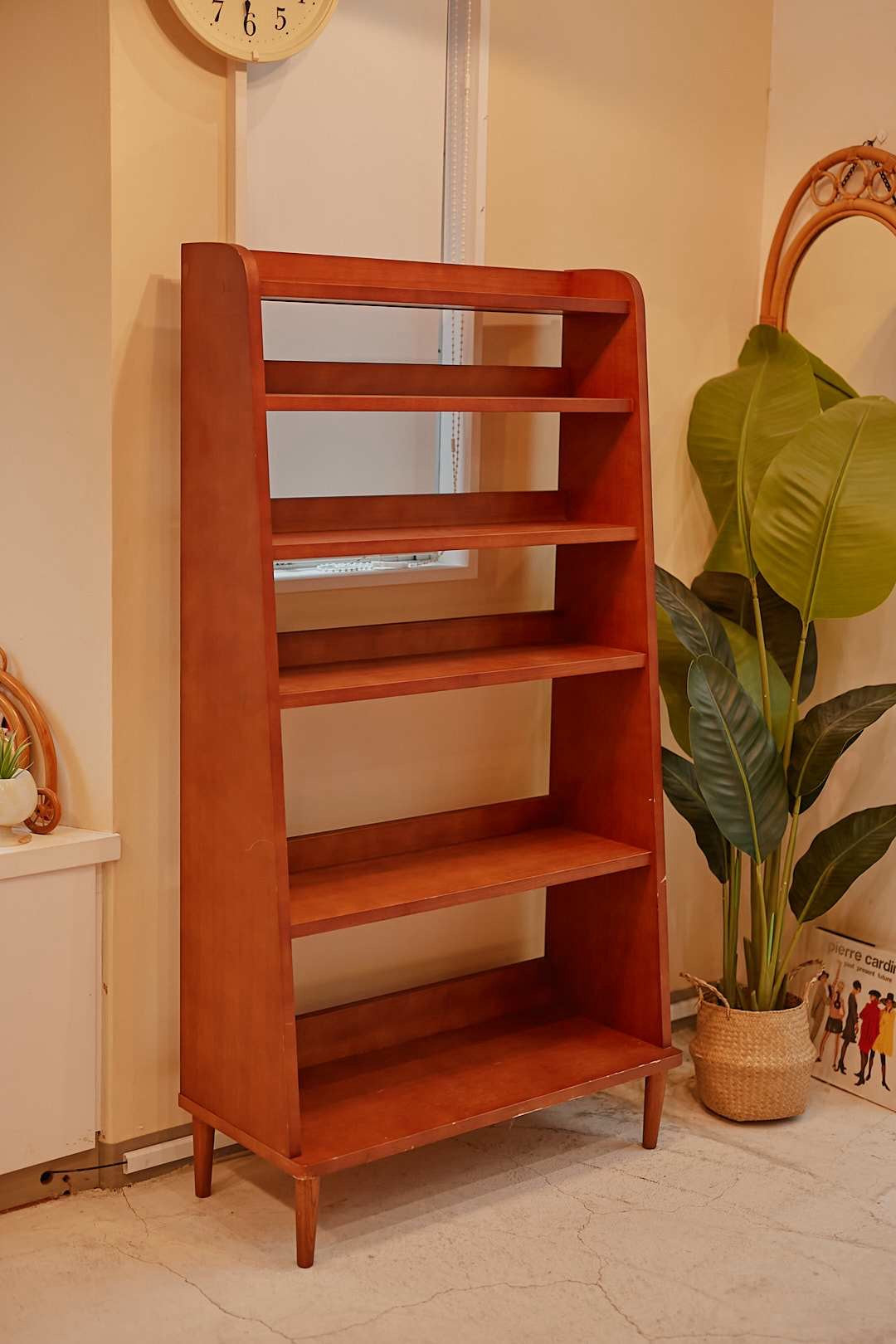 Warm Wood Open Shelf