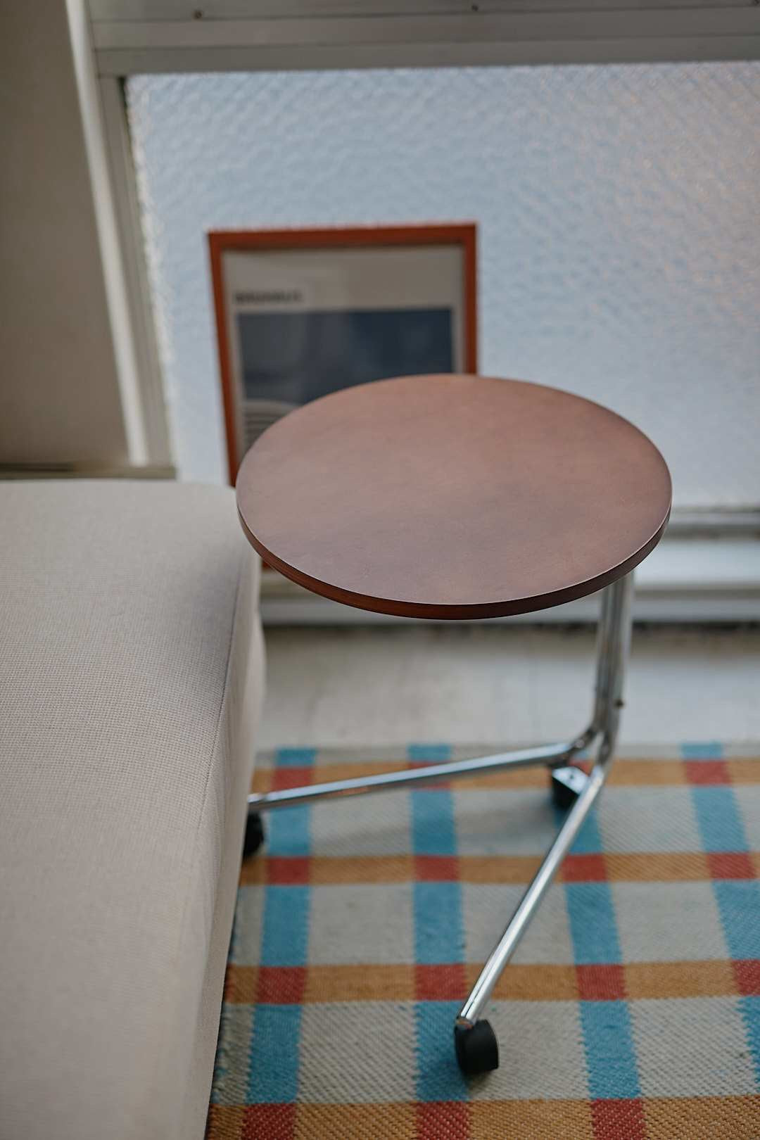 Wood Caster Side Table