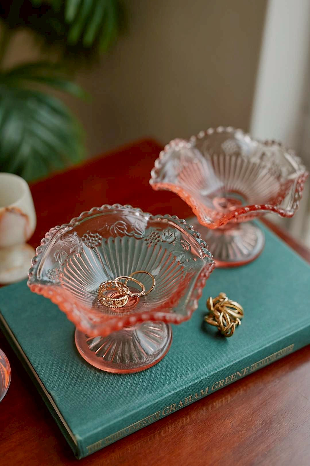 Rose Glass Compote