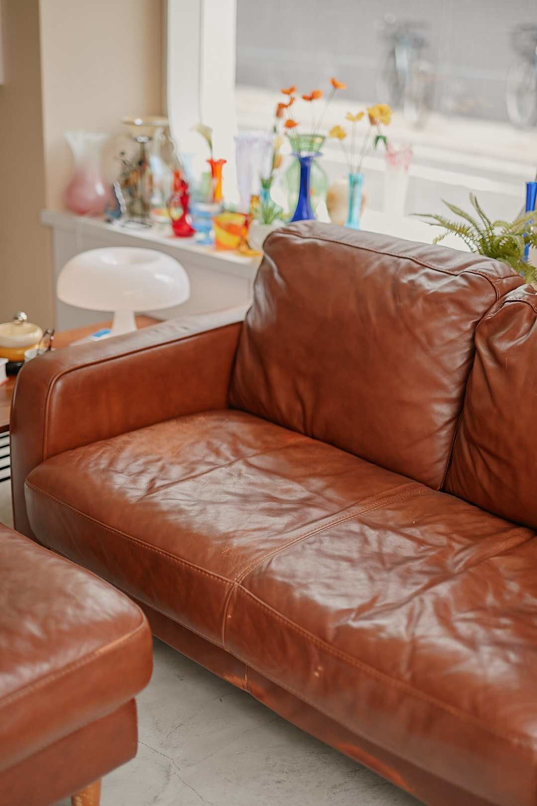Cognac Vintage Leather Sofa