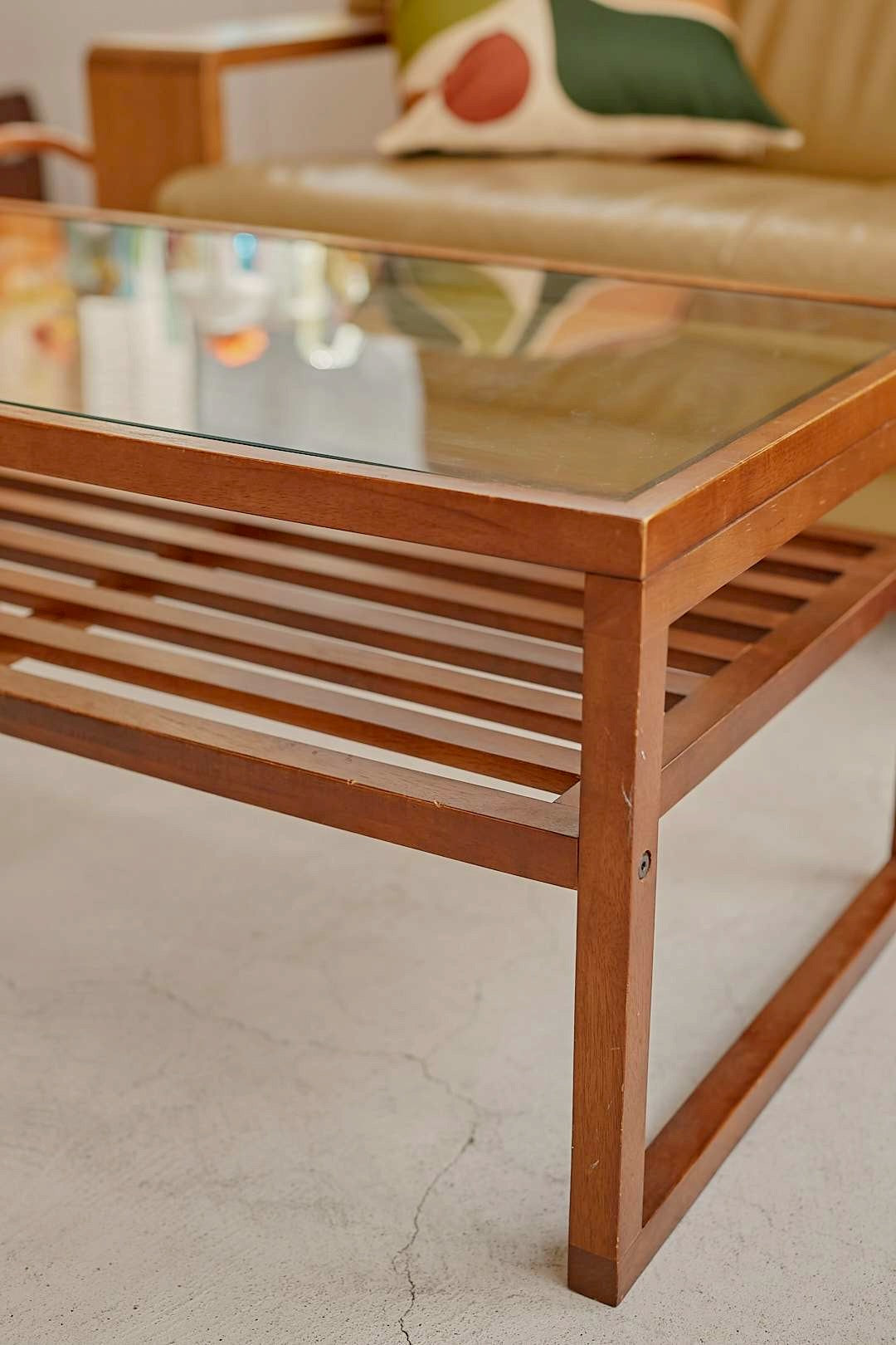 Glass & Wood Coffee Table
