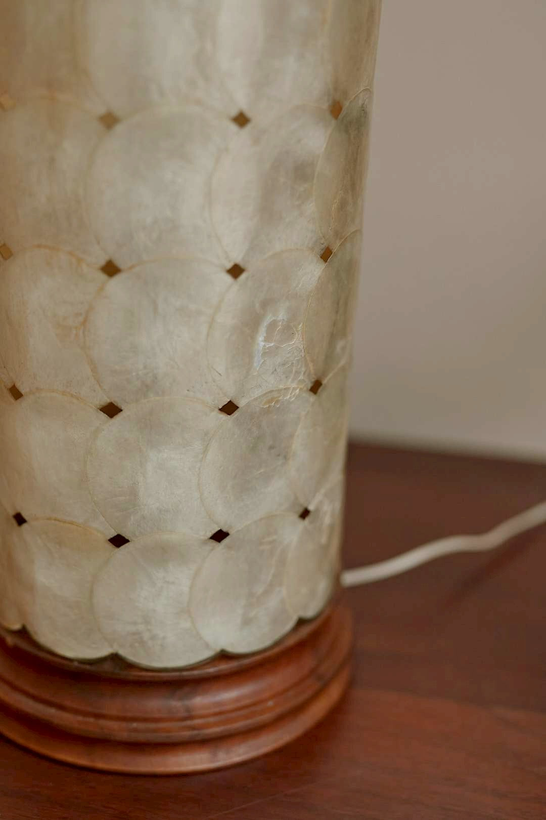 Capiz shell antique lamp