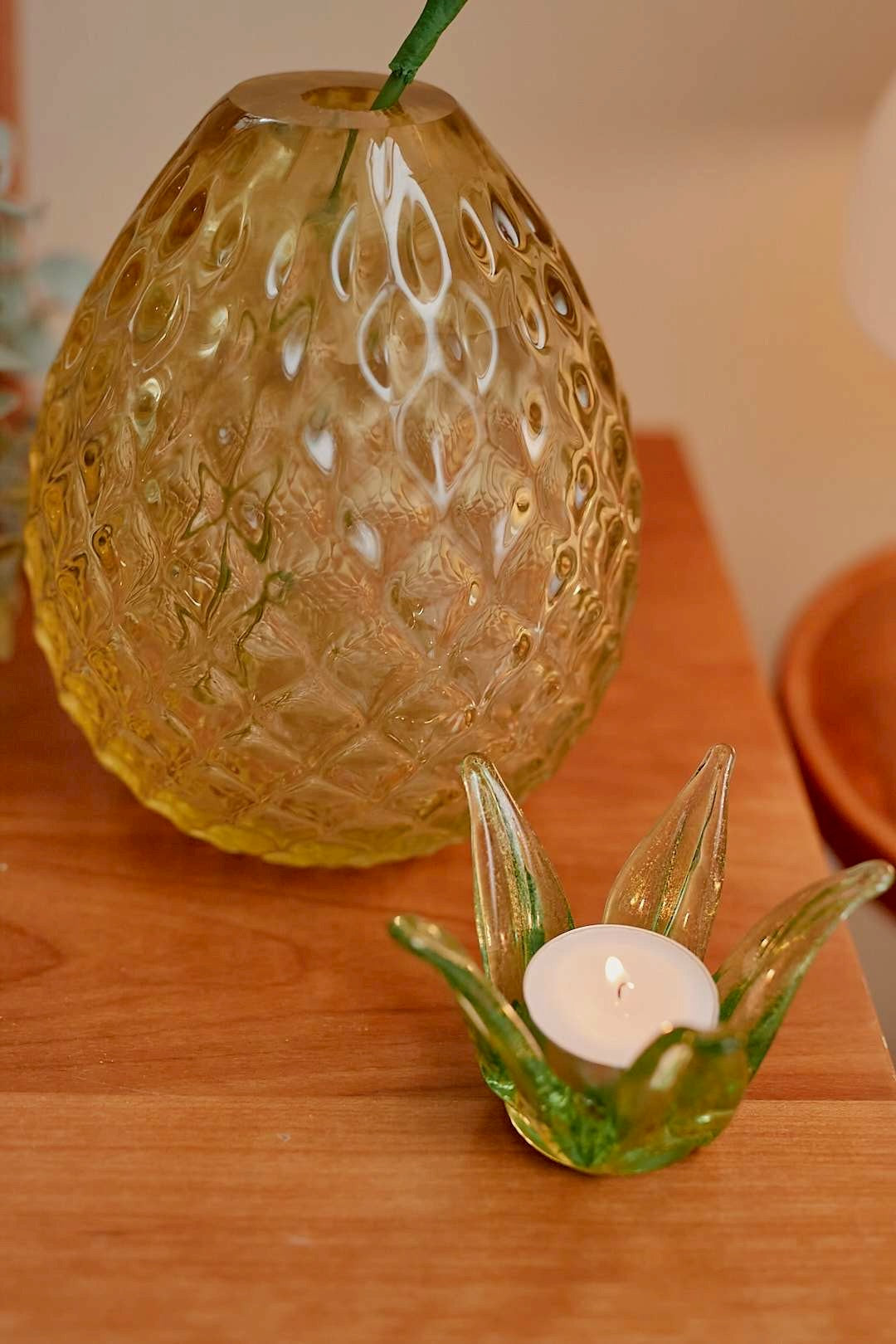 Tropical Glass Objet Vase