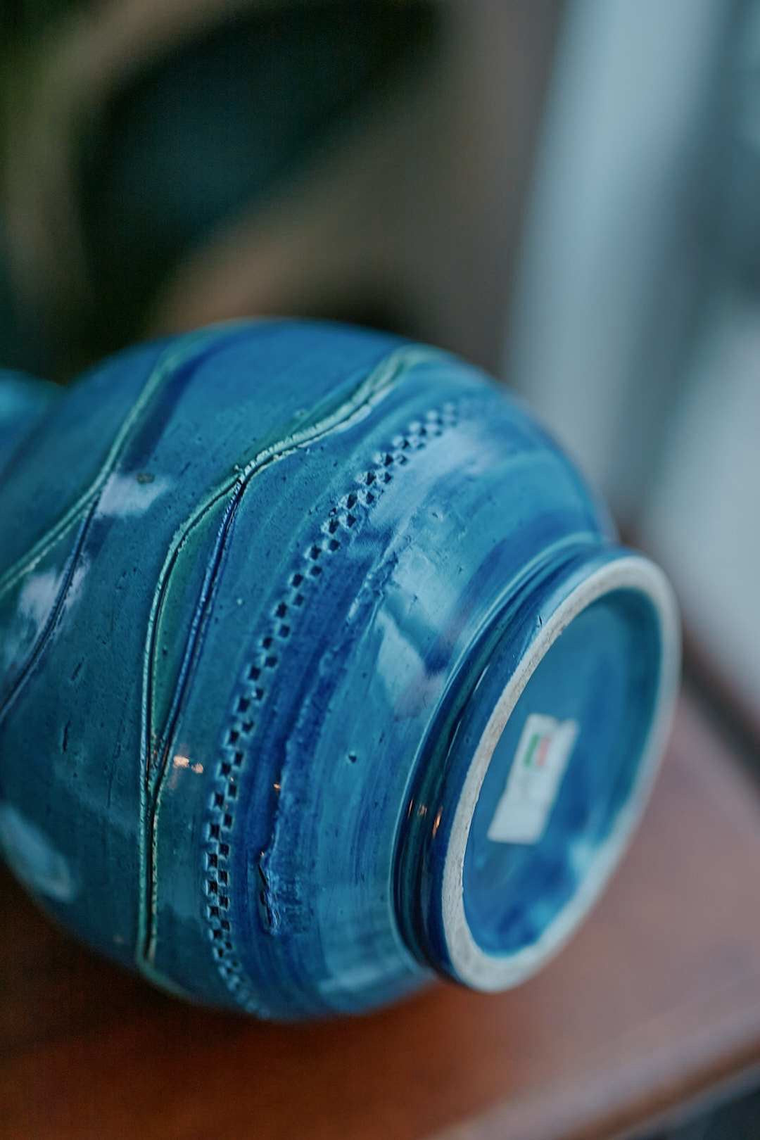 Italy Blue Fish Vase