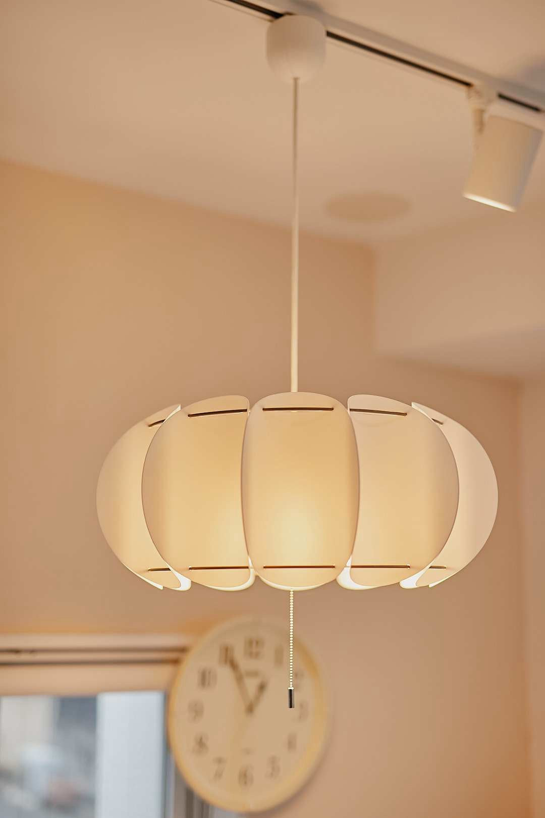 White Pumpkin Pendant Light