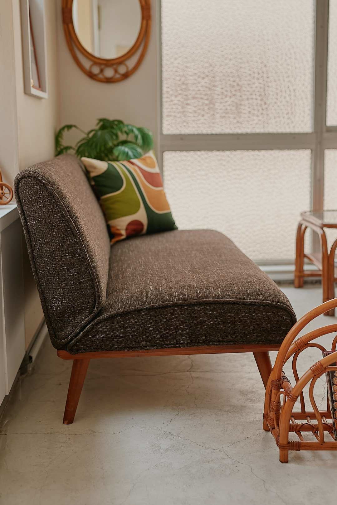 unico Walnut frame sofa