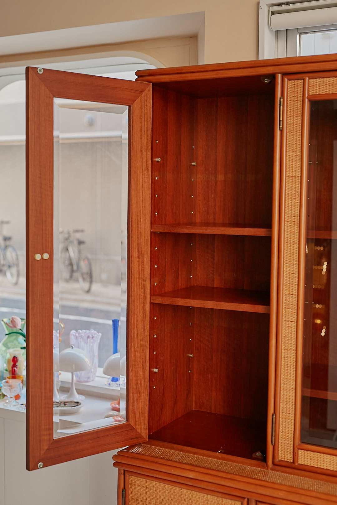 Hand woven rattan cupboard