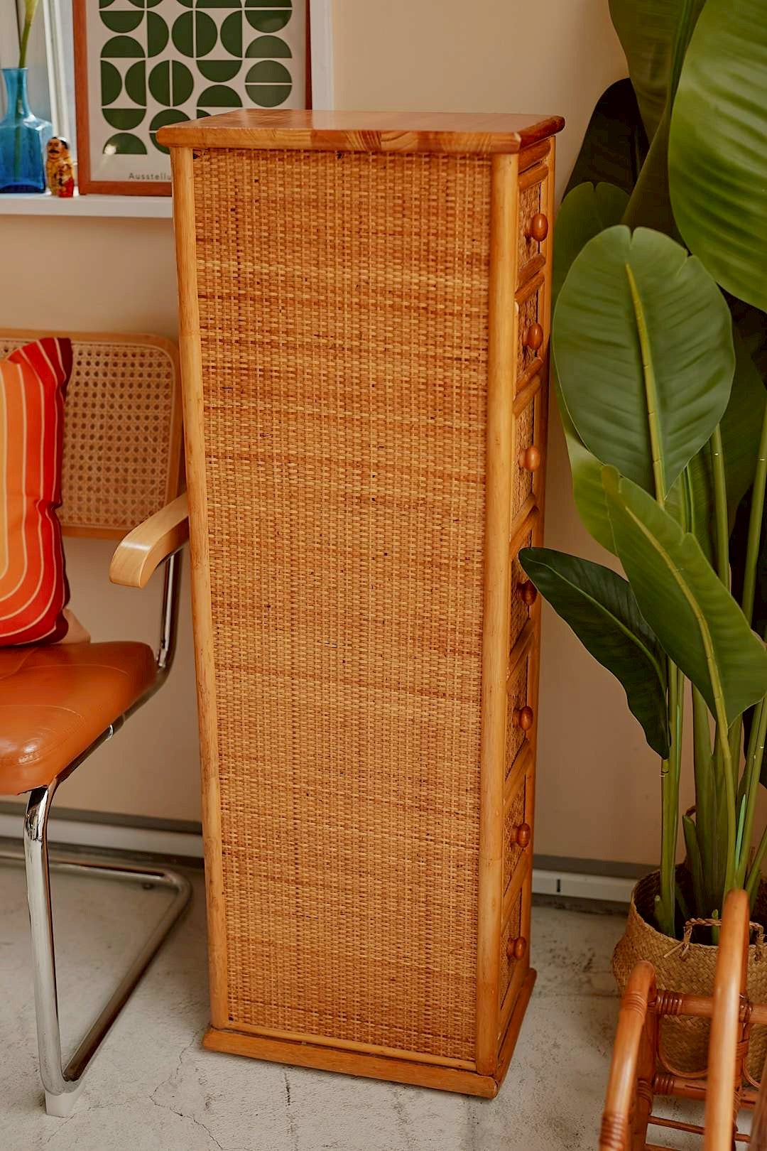 Rattan Slim Chest