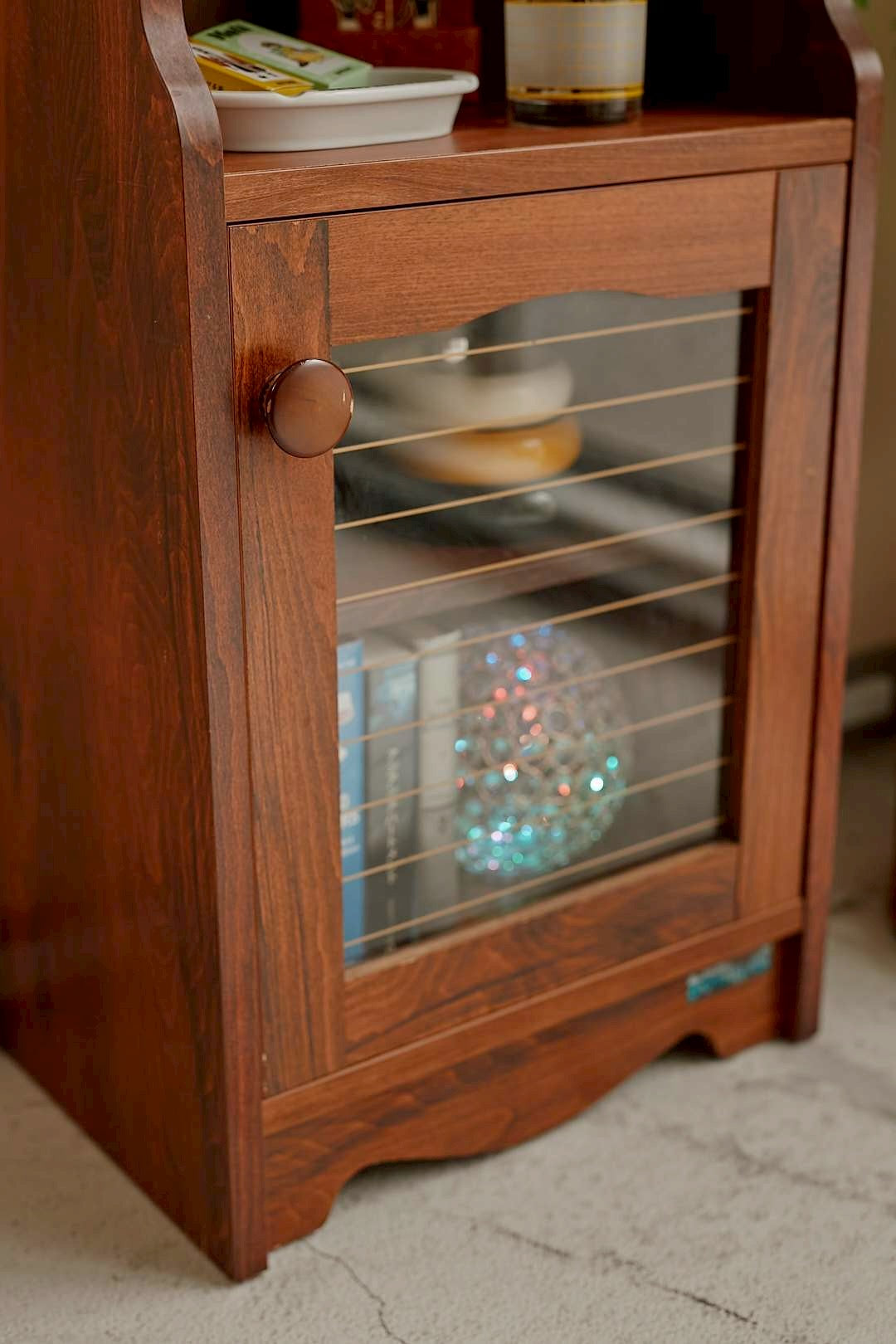 Stripe Glass Side Cabinet