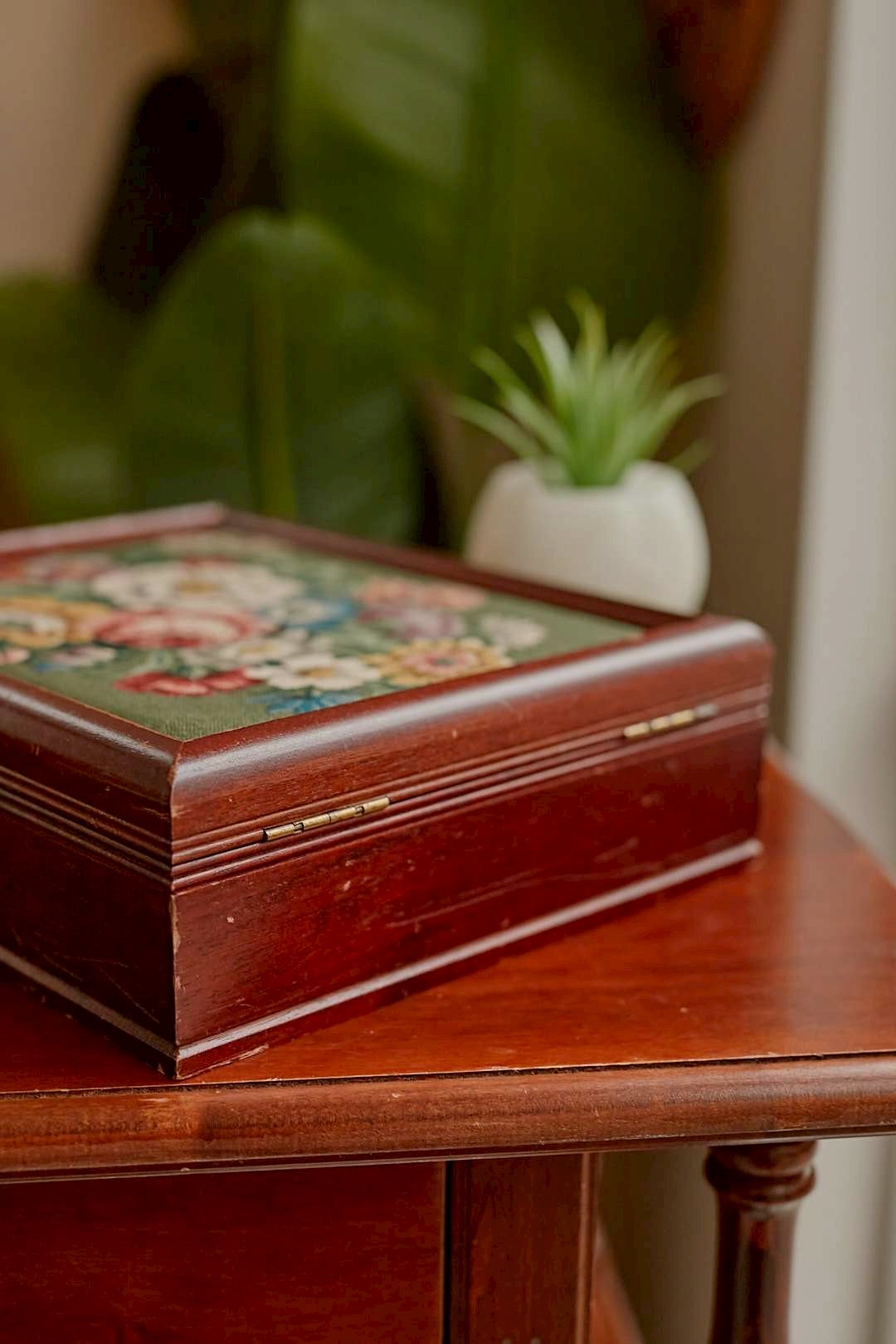 Flower fabric jewelry box