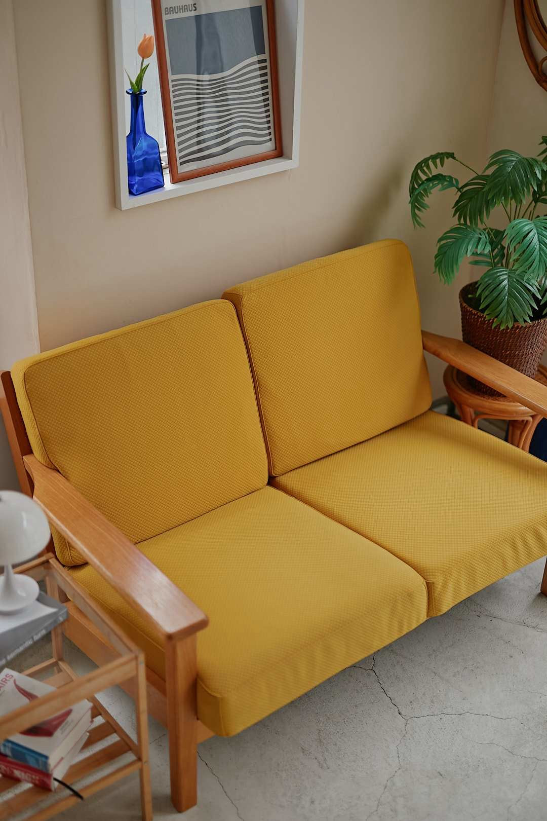 unico Yellow Wood Sofa