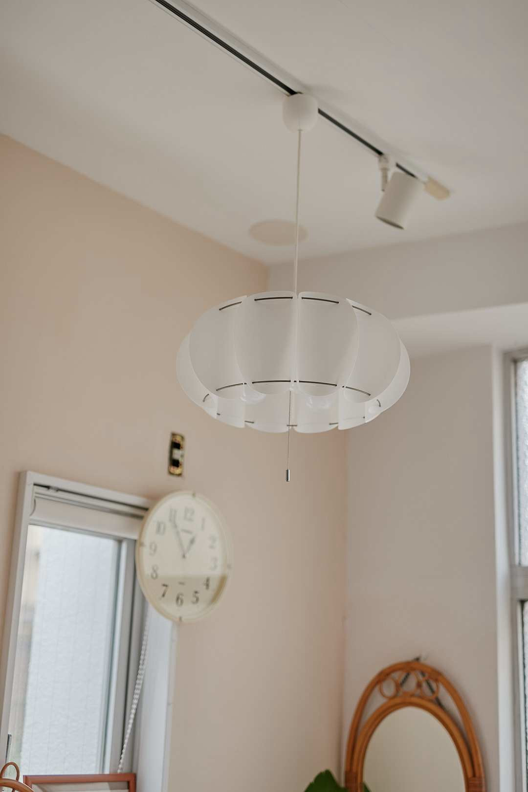 White Pumpkin Pendant Light