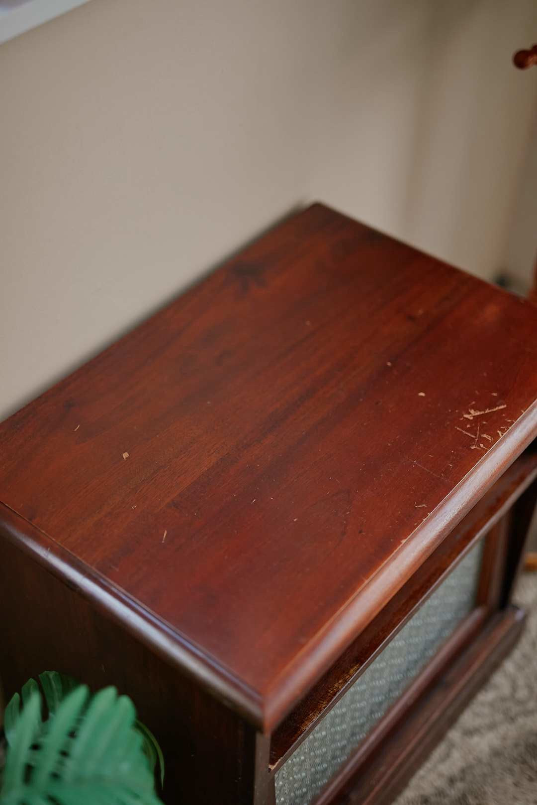 Vintage Patterned Glass Cabinet