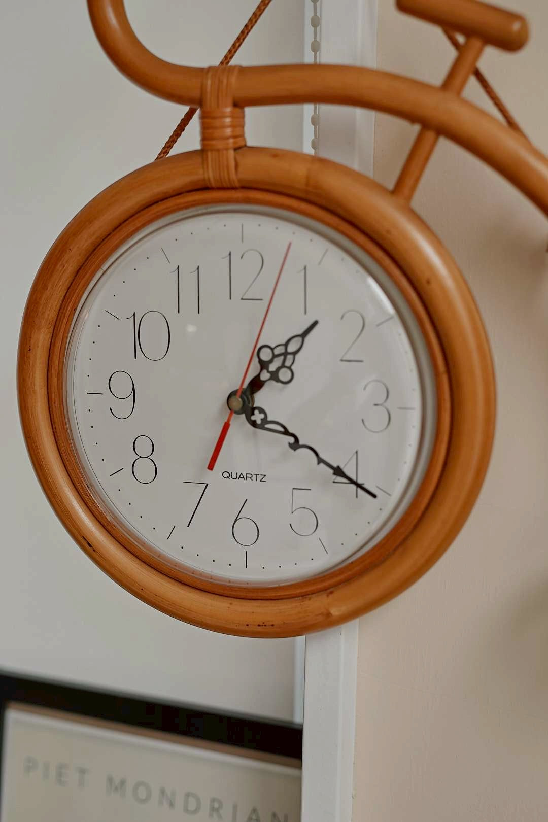 Rattan Bicycle Clock