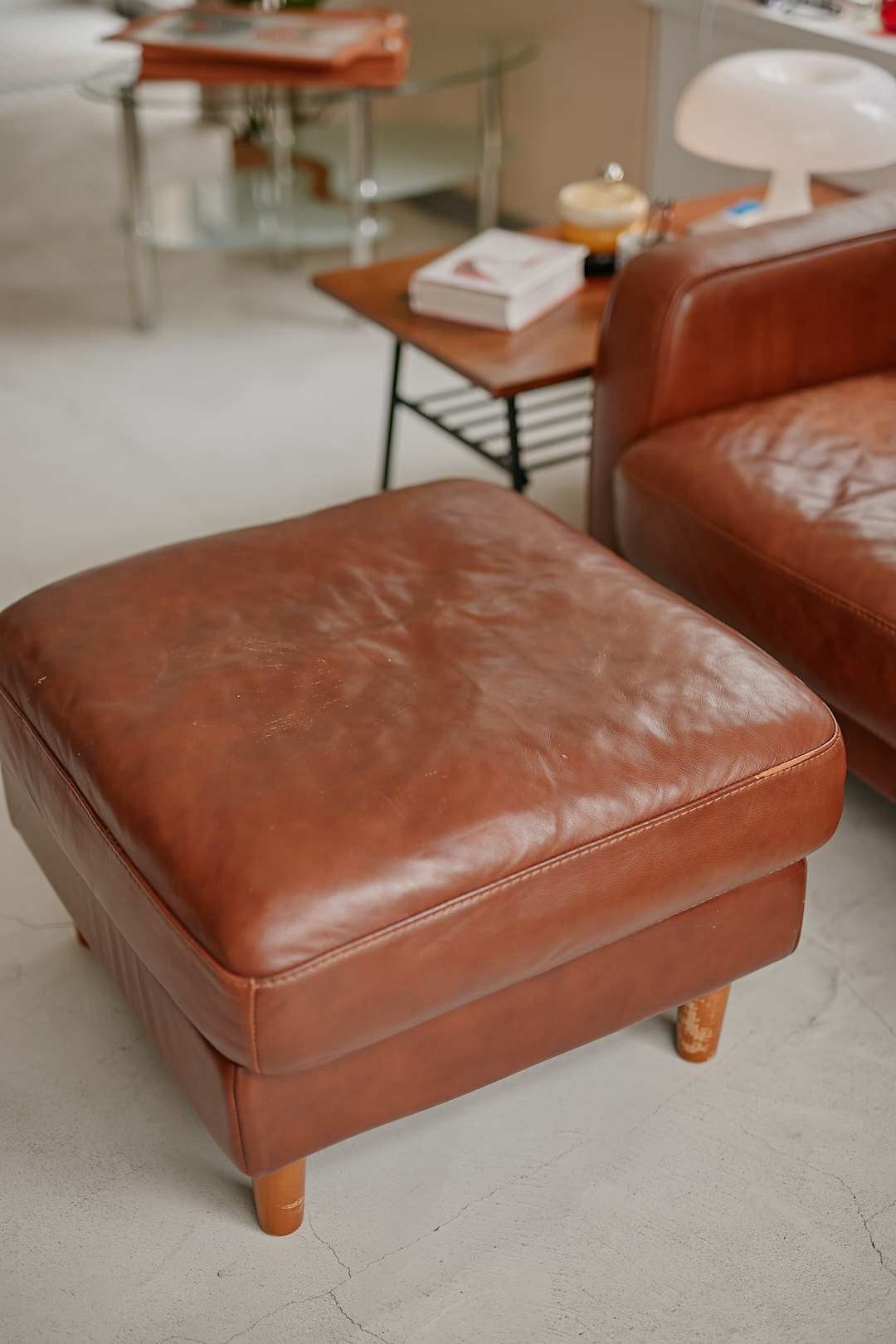 Cognac Vintage Leather Sofa