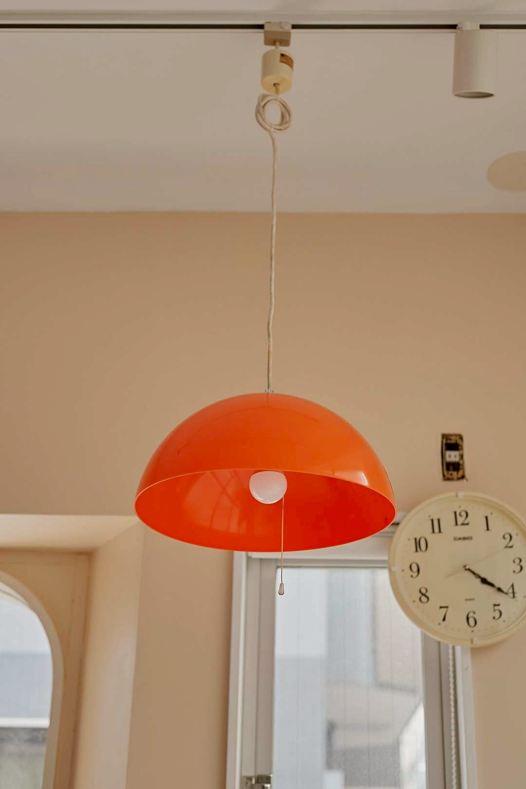 Orange pendant light
