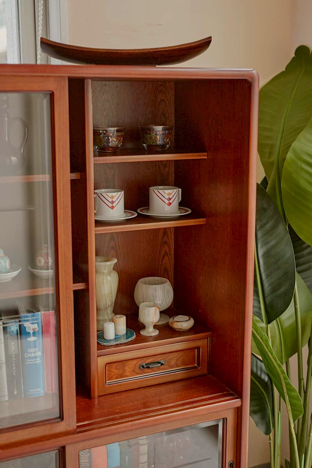 Modern cross glass cabinet