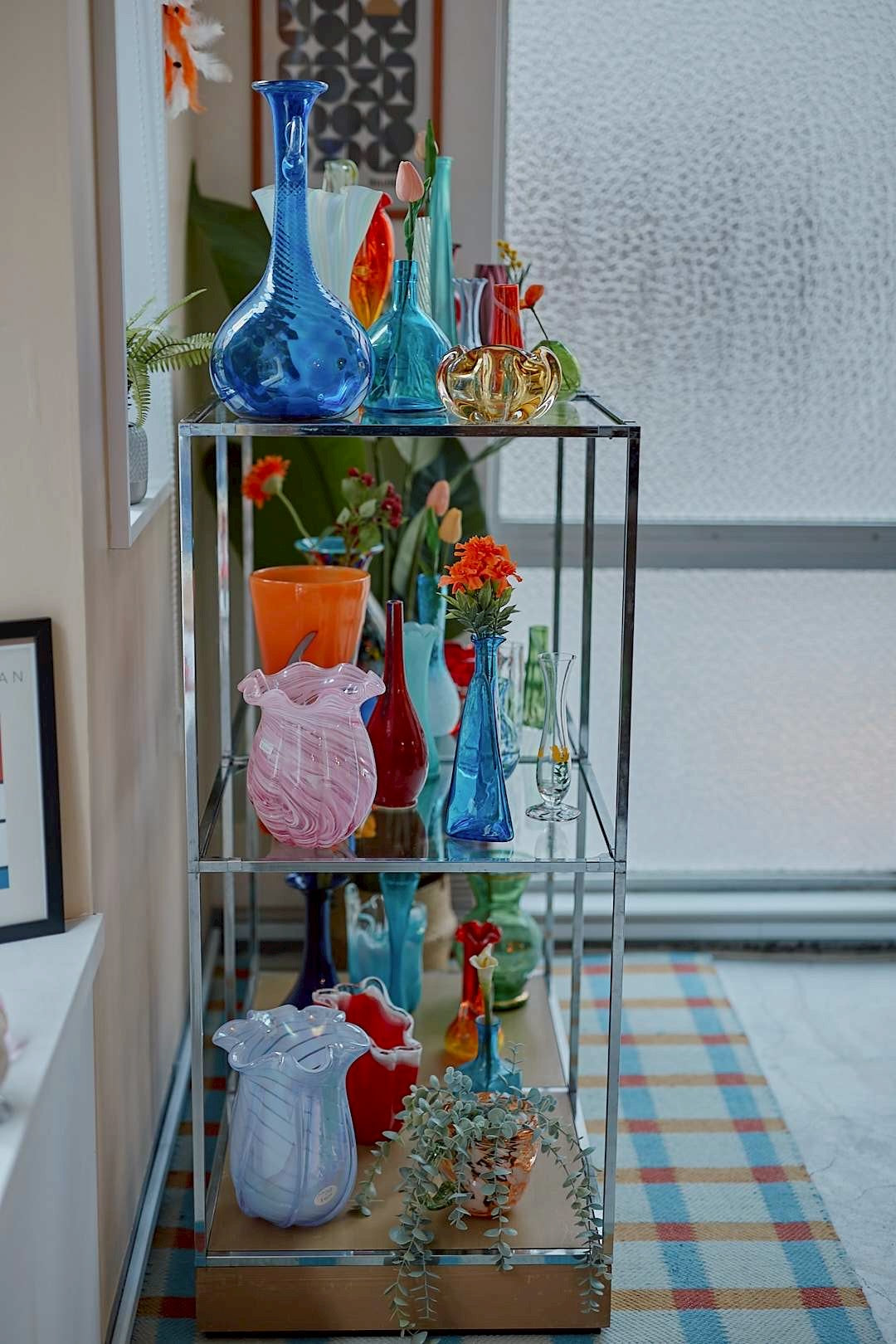 Chrome glass show case