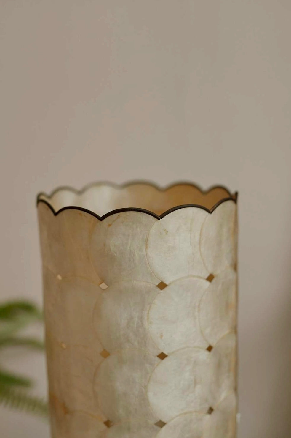 Capiz shell antique lamp