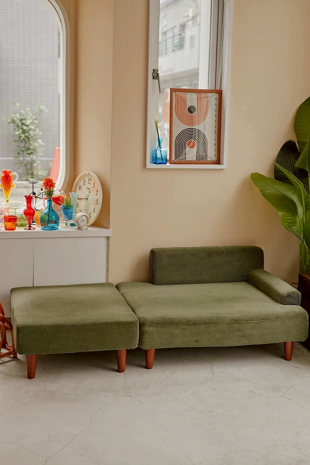Olive Corduroy Sofa