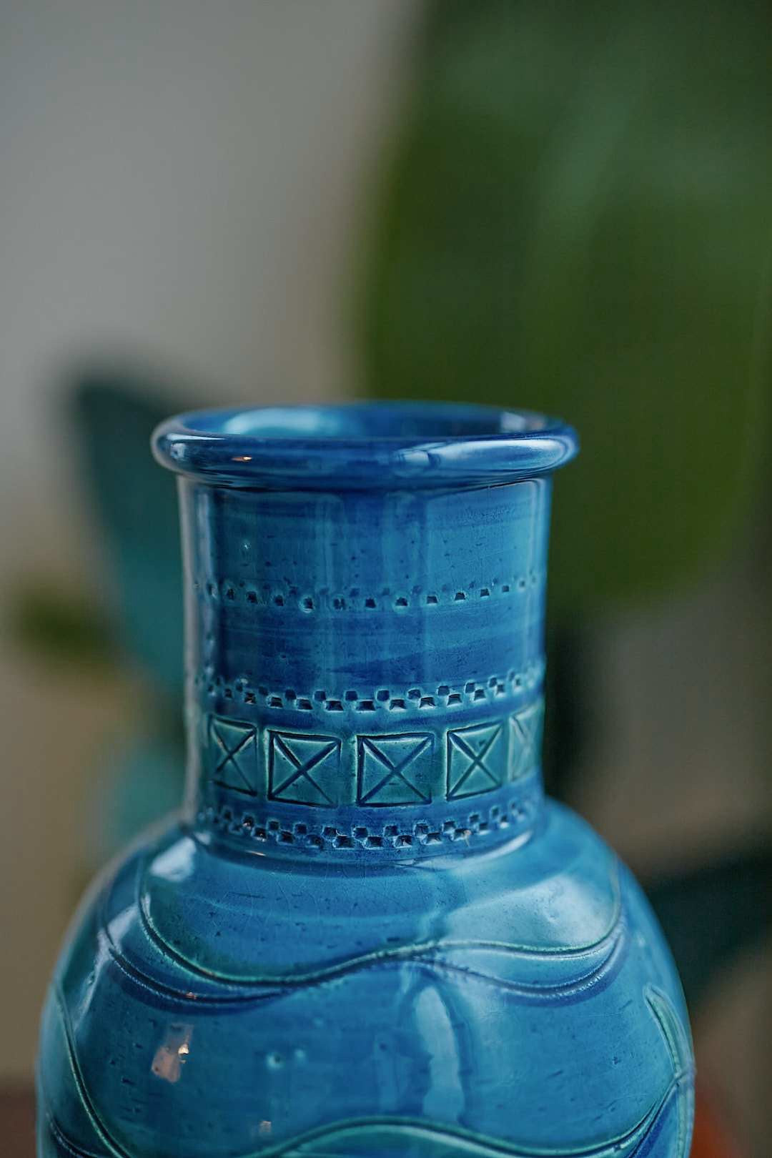 Italy Blue Fish Vase