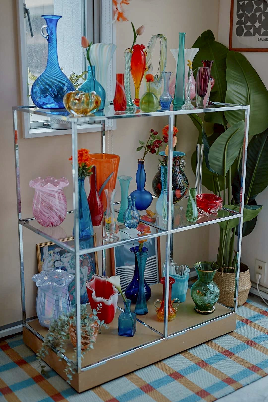 Chrome glass show case