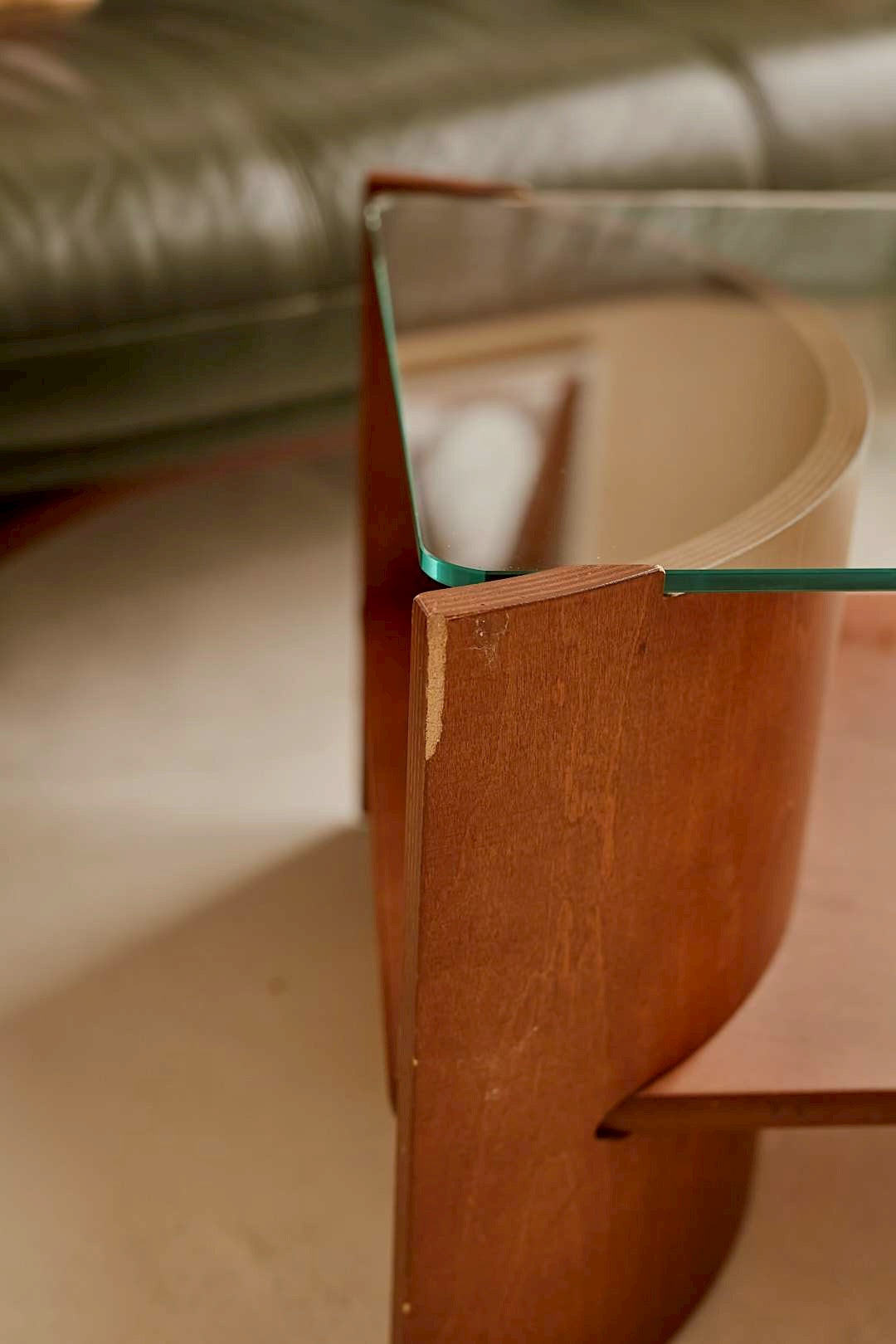 Double Arch Glass Coffee Table