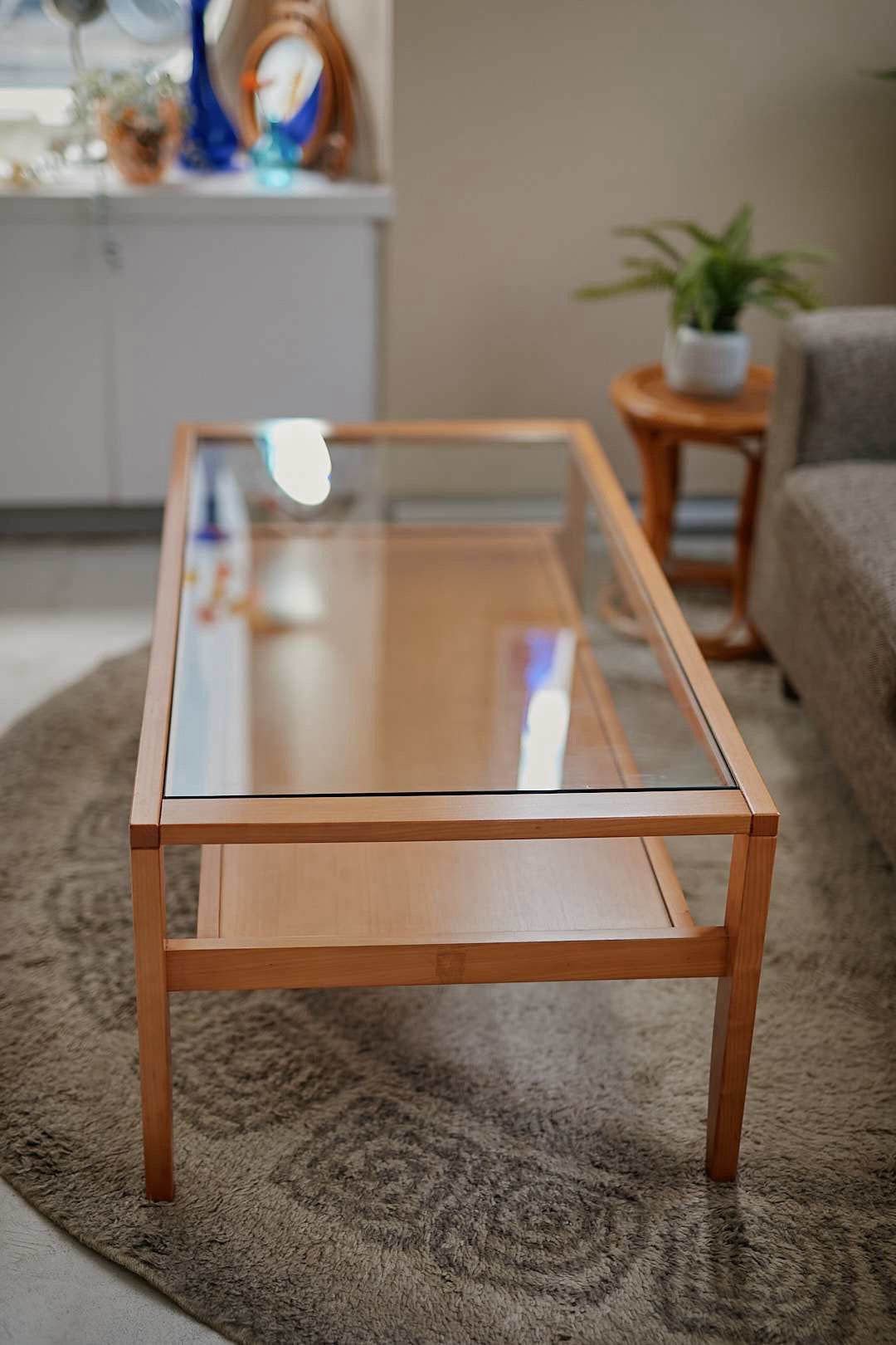 KOSUGA Glass Top Coffee Table
