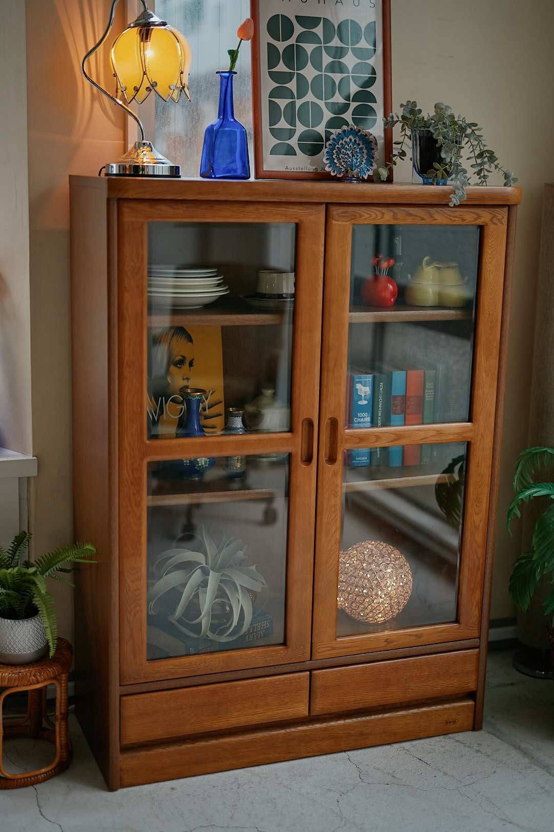 浜本工芸 Natural Oak Glass Shelf