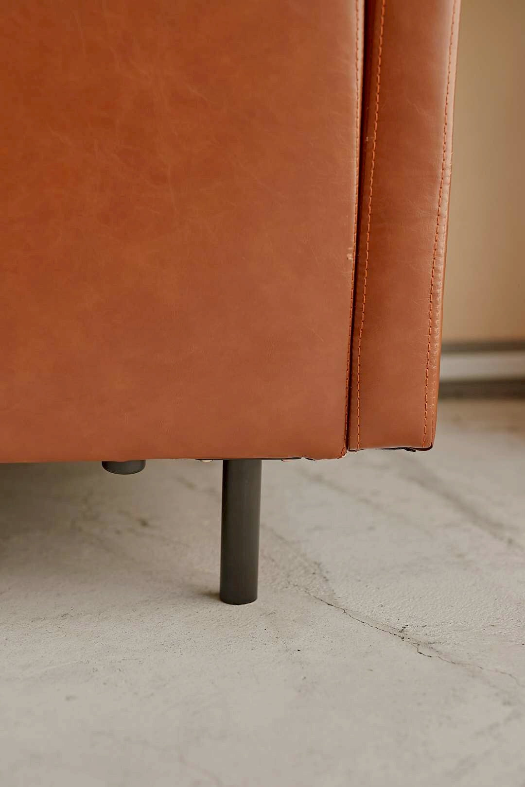 BrownLeather Ottoman Sofa