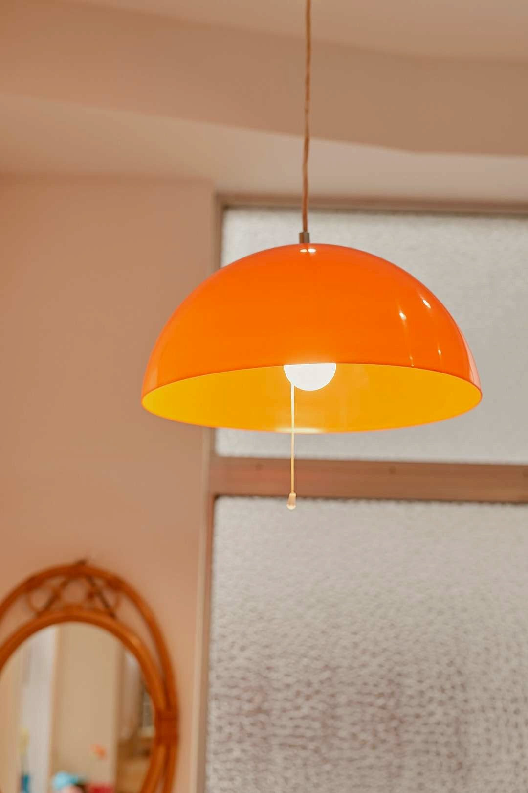 Orange pendant light