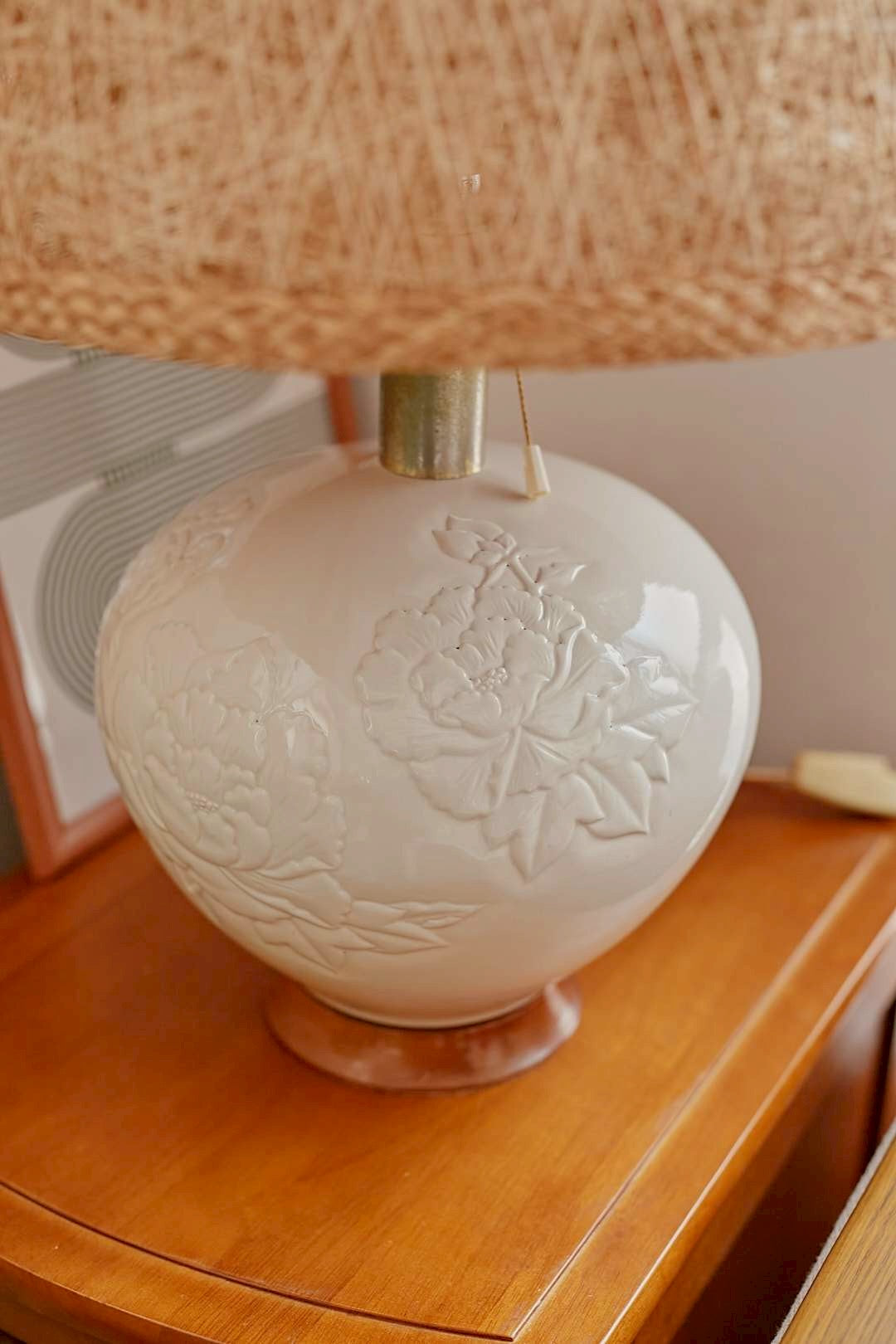 Rattan Ceramic Lamp