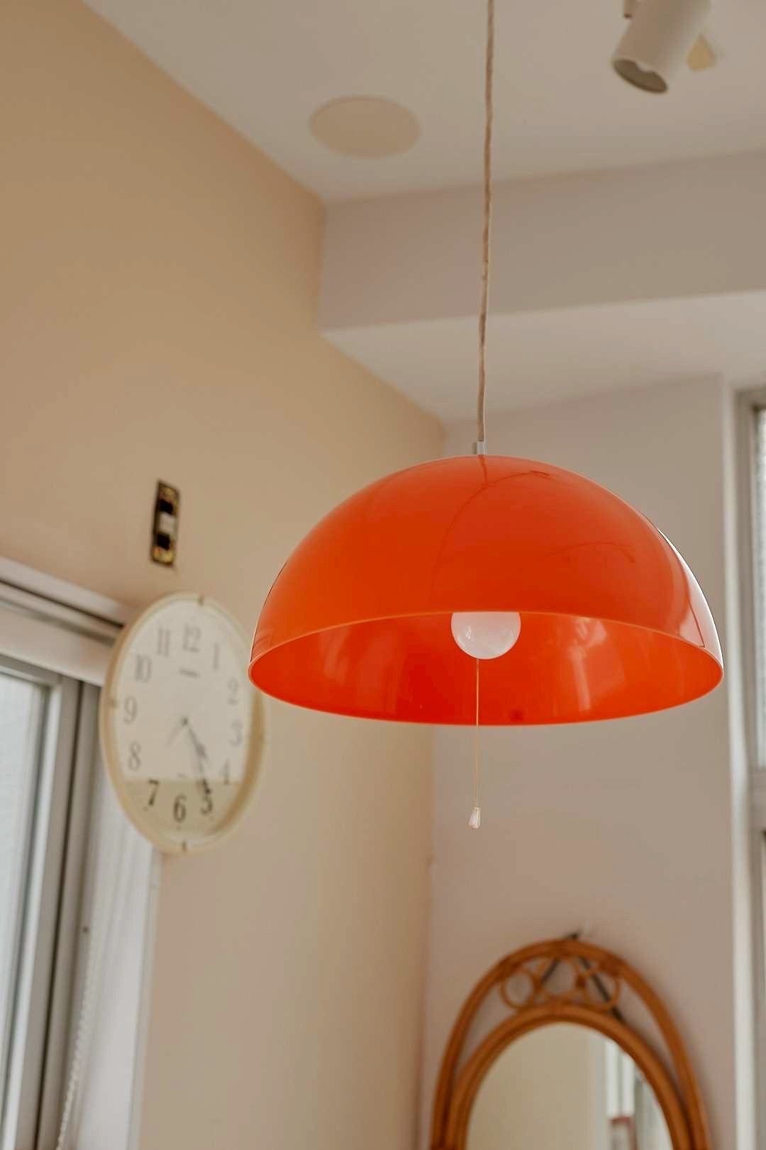 Orange pendant light