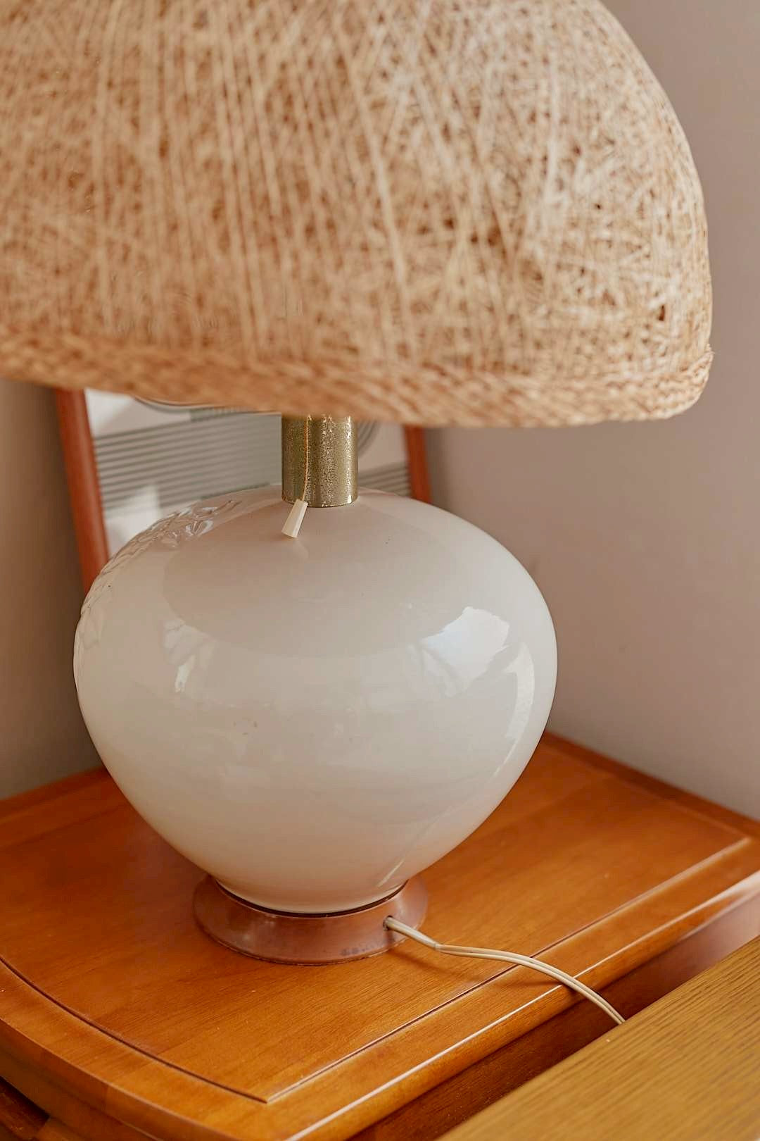 Rattan Ceramic Lamp