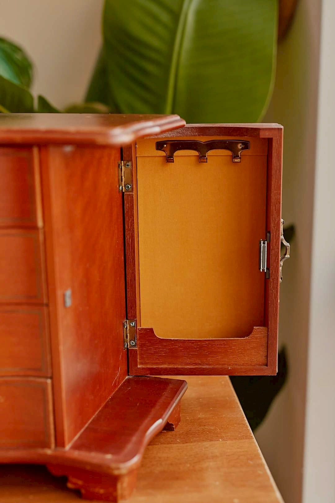 Wood Carved Jewelry Chest