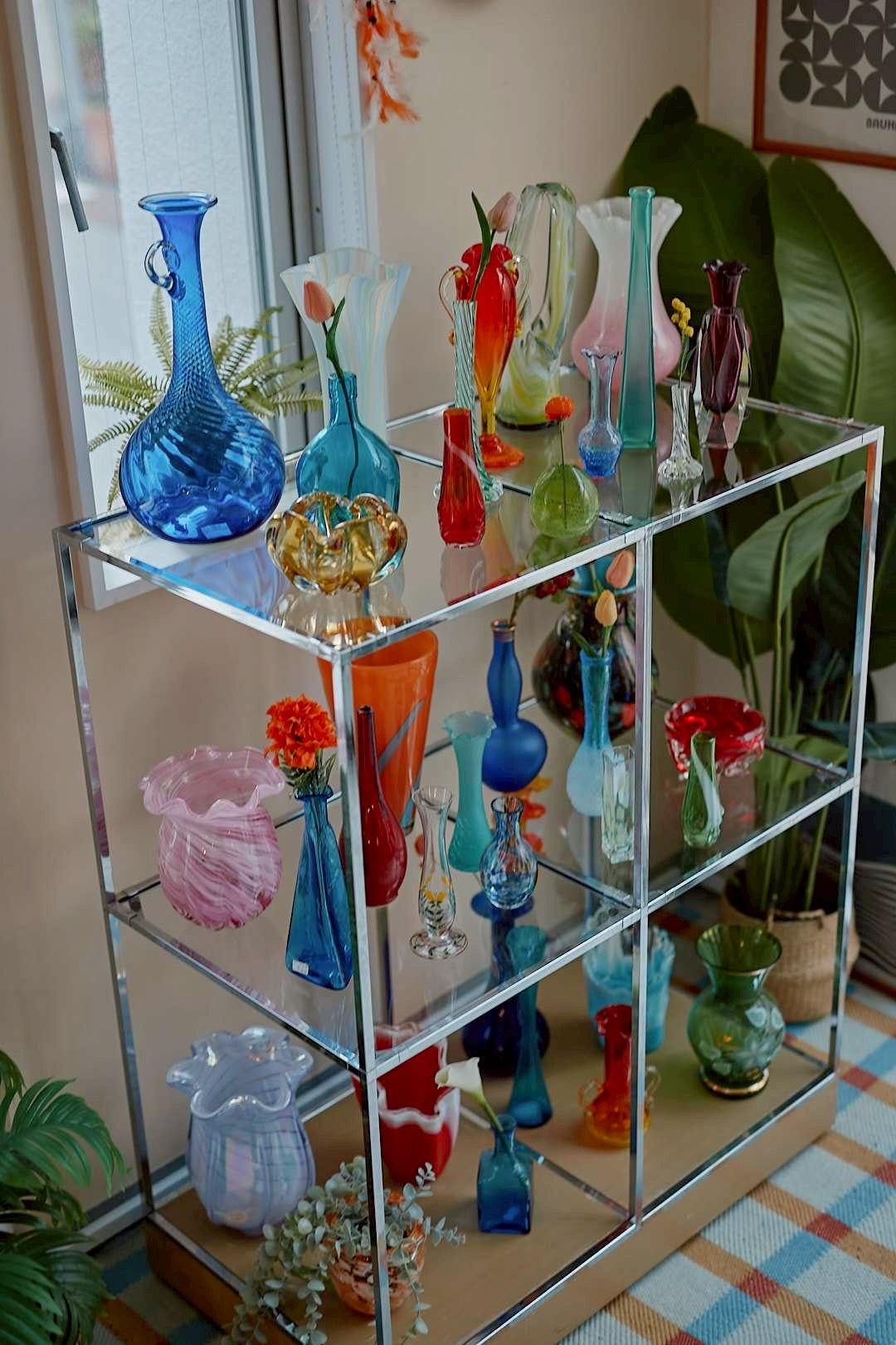 Chrome glass show case