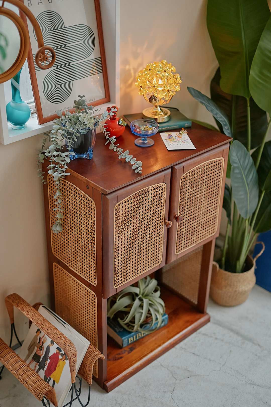 Rattan Frame Storage Shelf