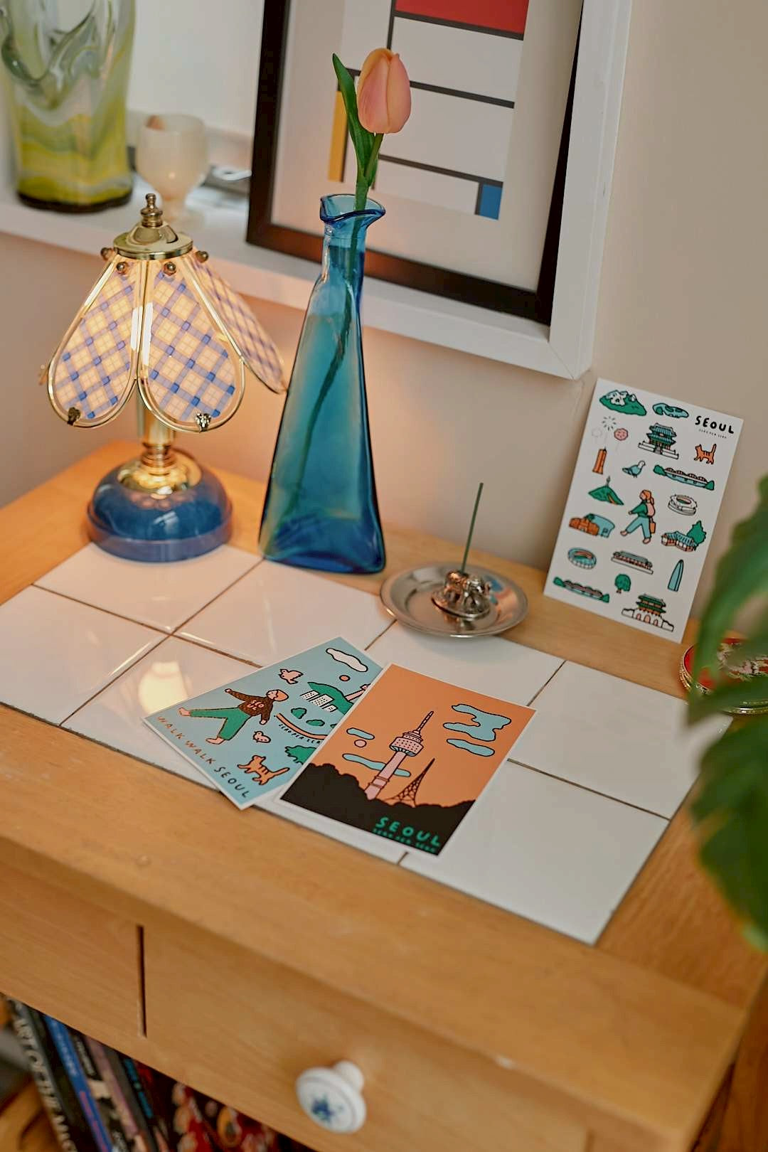 Tile top console