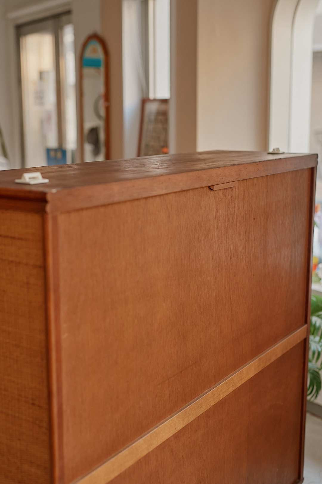 Hand woven rattan cupboard