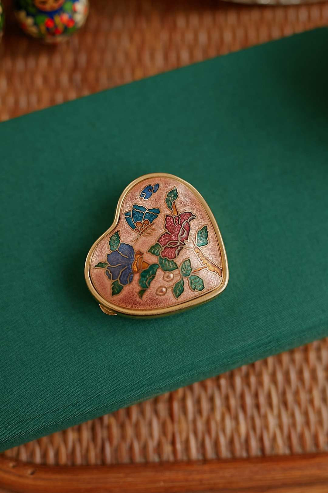 七宝焼 Heart Jewelry Pill Case(pink)