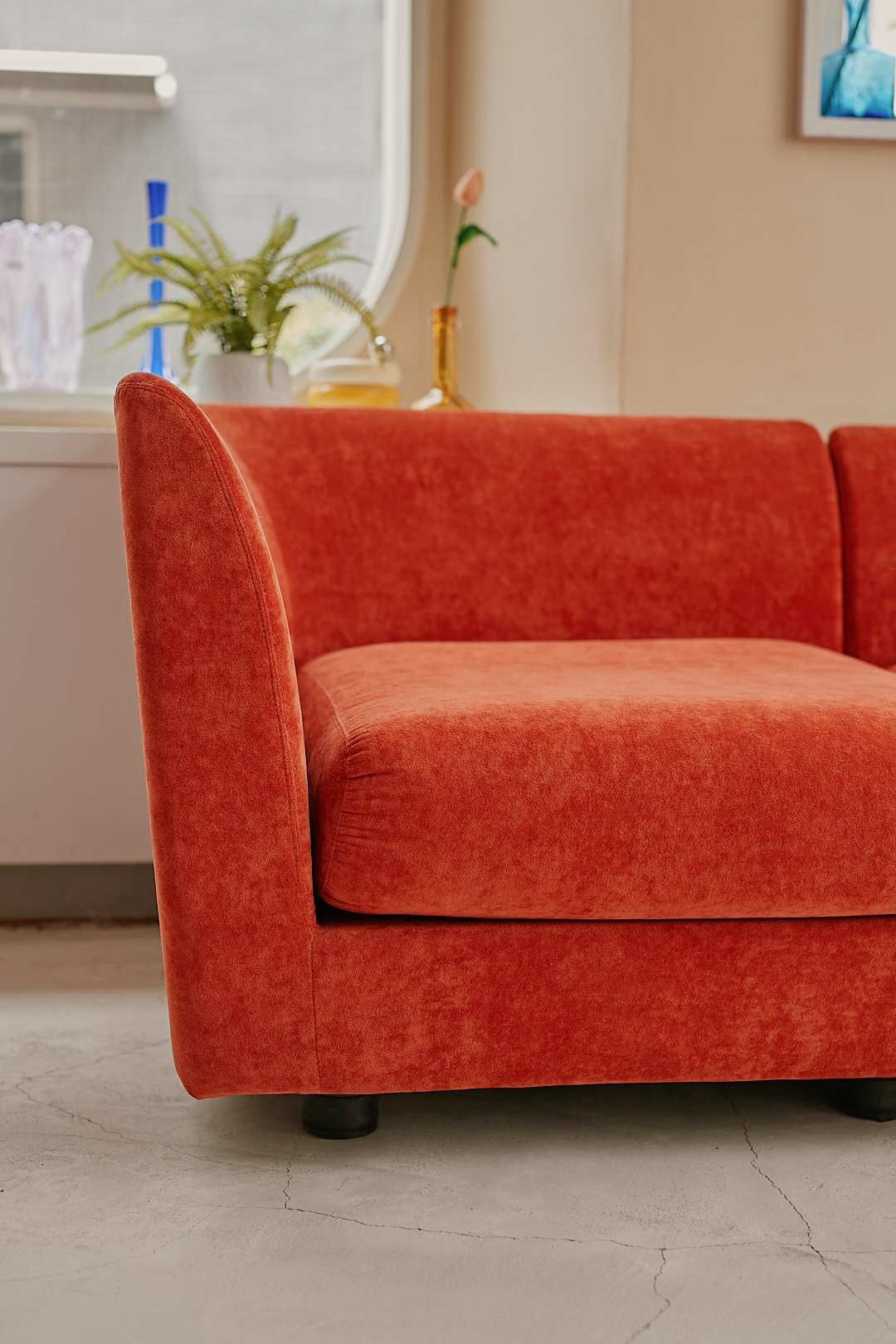 Terracotta Cube Separate Sofa