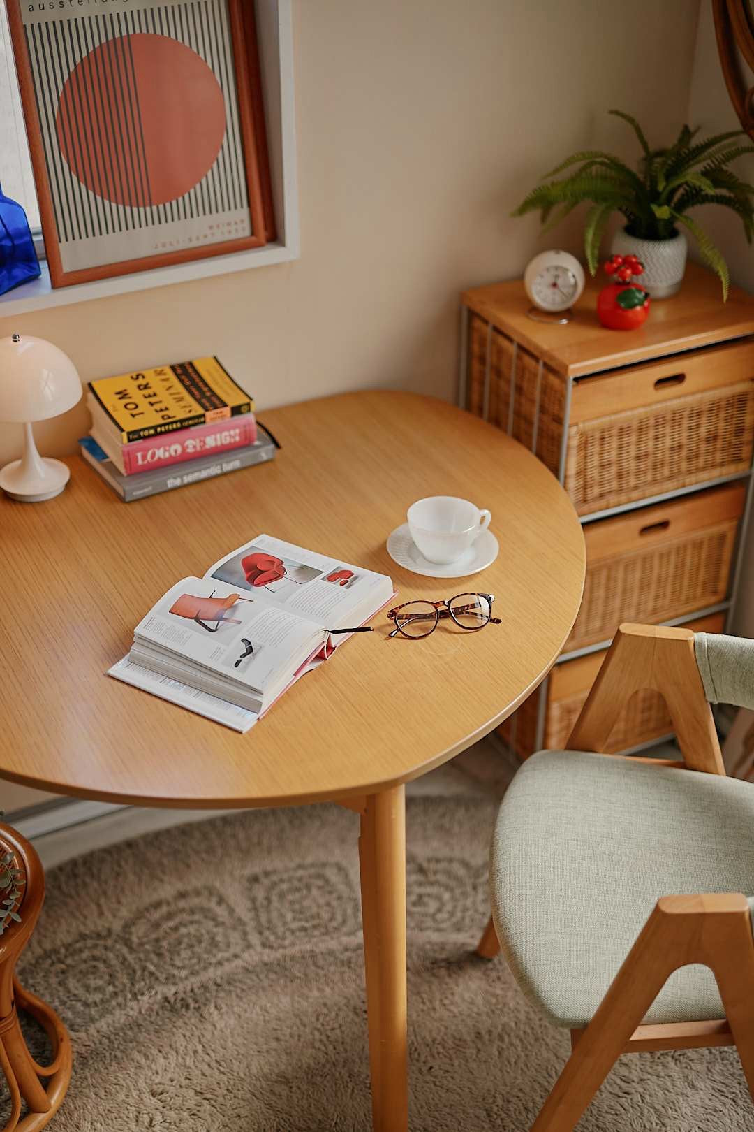 Semicircle Wood Dining Table