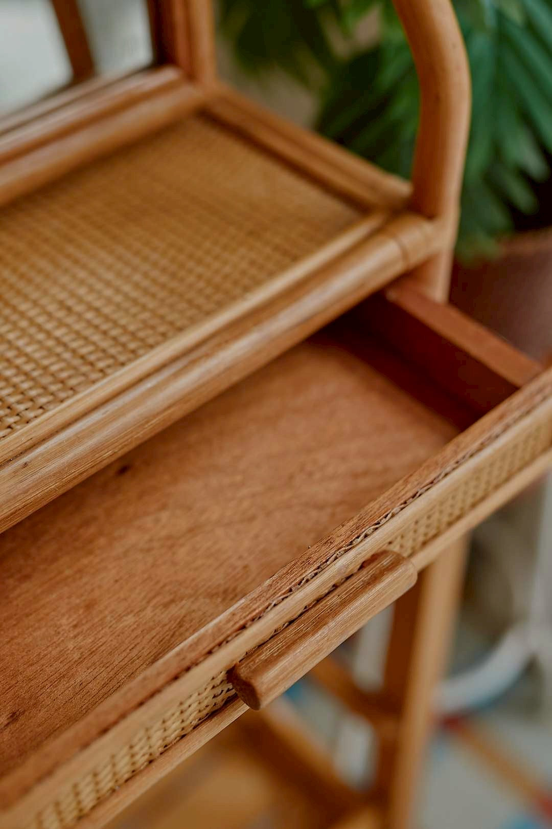 Rattan Tabletop Dresser