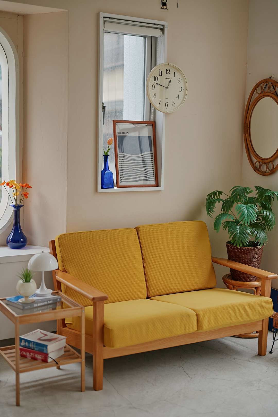 unico Yellow Wood Sofa