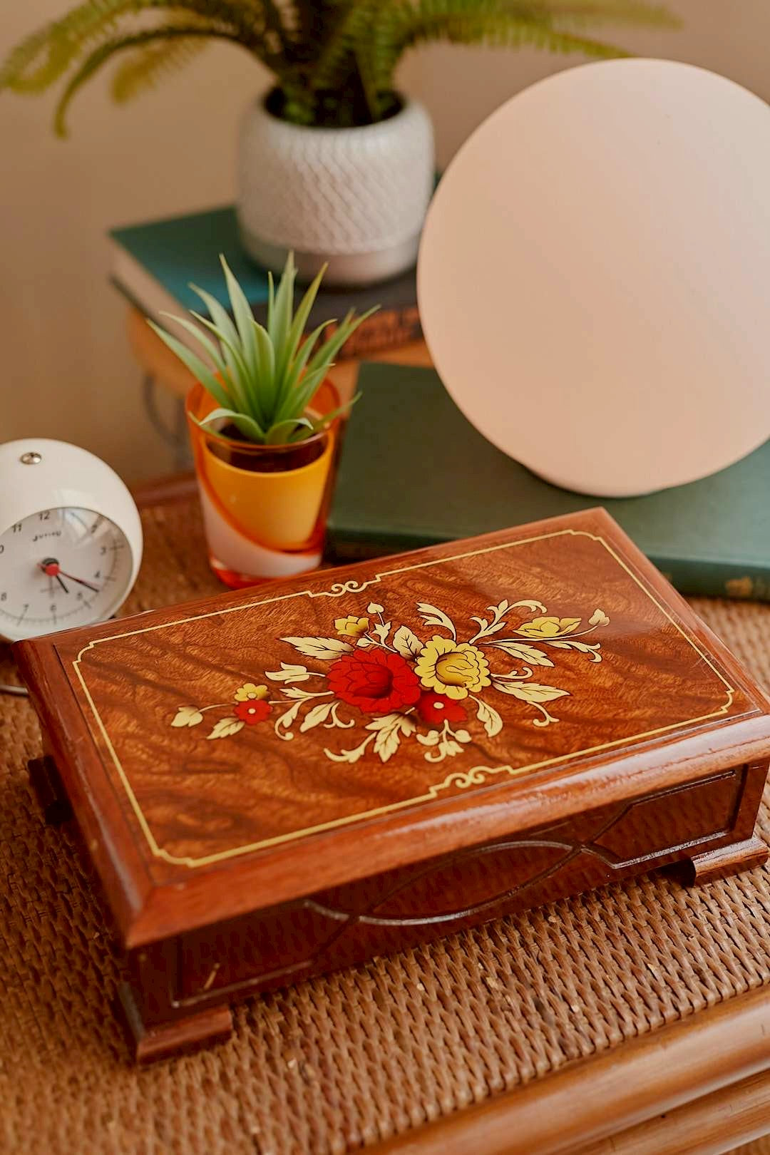 Flower Inlay Jewelry Box