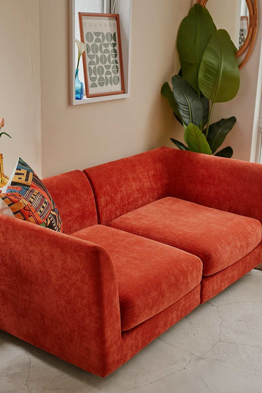 Terracotta Cube Separate Sofa