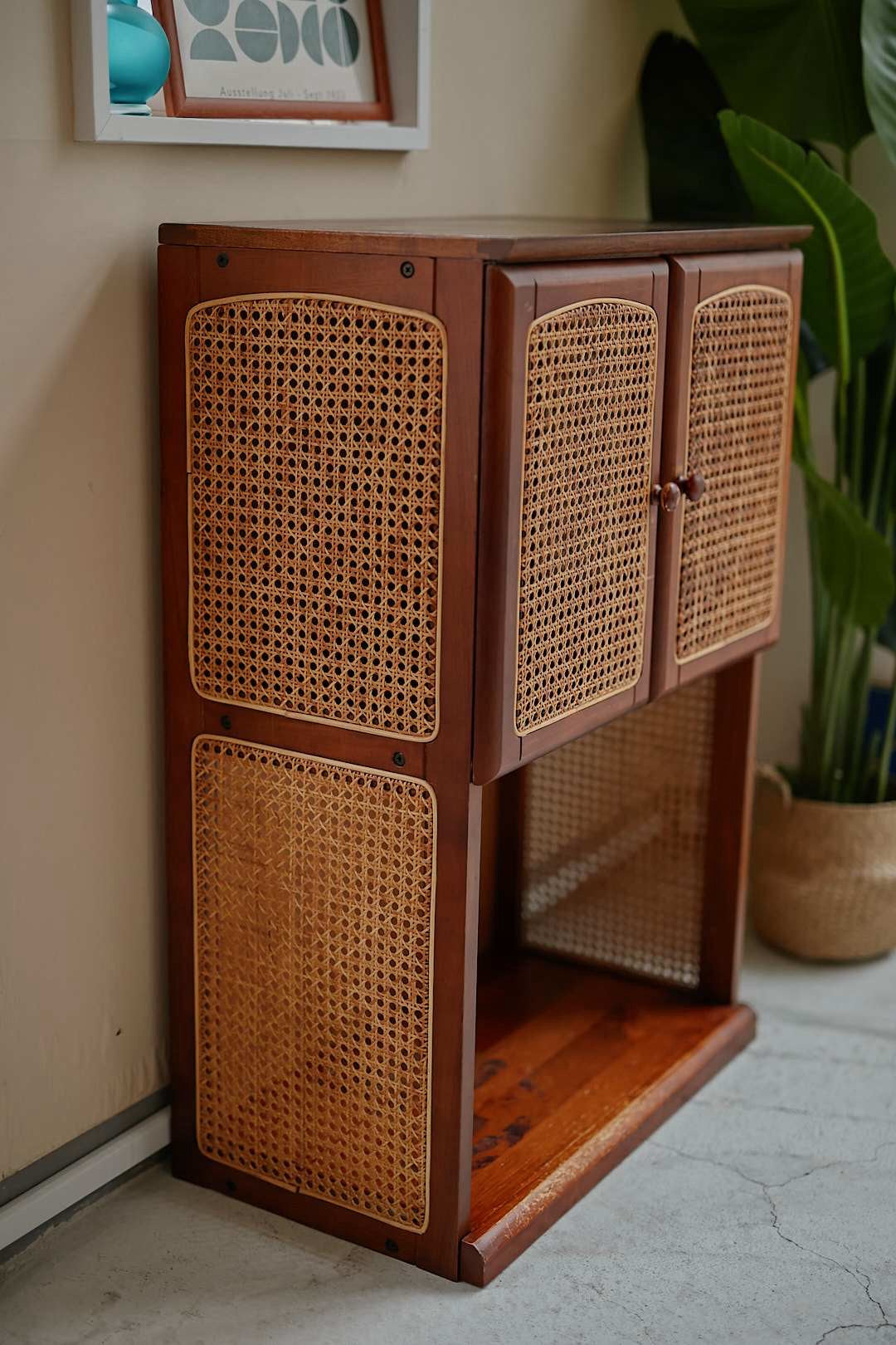 Rattan Frame Storage Shelf